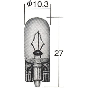 15 ウェッジベース電球 12v Koito ガラス球形式 T10 5w 1箱 10個 通販モノタロウ