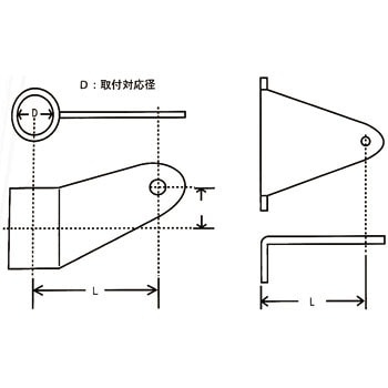205-027 ヘッドライトステー(スチール) 1セット(2個) KIJIMA