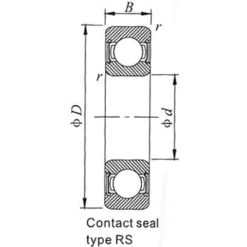 ボールベアリング 6000番台 2RS (両側接触ゴムシール形)