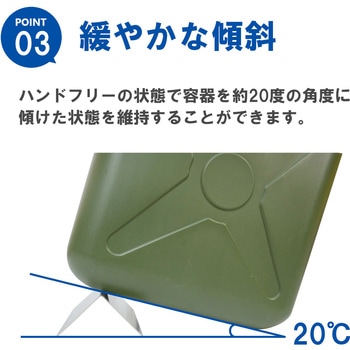 ごくかるキャリー 扁平缶20L用 液もれ防止トレー付 けいしゃ付 エム・あい