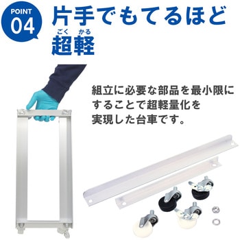 ごくかるキャリー 扁平缶20L用 液もれ防止トレー付 けいしゃ付 エム・あい
