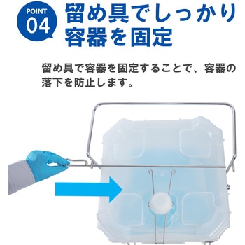 ステンレス製缶スタンド バッグインコンテナー用 キャスター付 - エム・あい