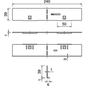 KP-SL1201 キソパッキンロング用調整板 城東テクノ ブラック色 寸法240×39mm厚さ1mm 1箱(30セット) KP-SL1201 -  【通販モノタロウ】