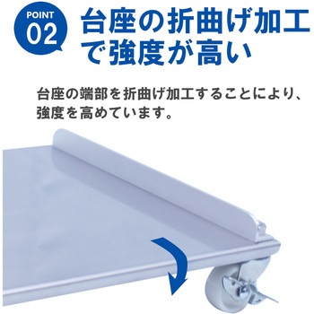 ごくかるキャリー 平型S2 ストッパー2方付 ステンレス304 エム・あい