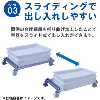 ごくかるキャリー 平型S2 ストッパー2方付 ステンレス304 エム・あい