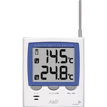 AD5662TT ワイヤレスマルチチャンネル温度計 1台 A&D 【通販モノタロウ】