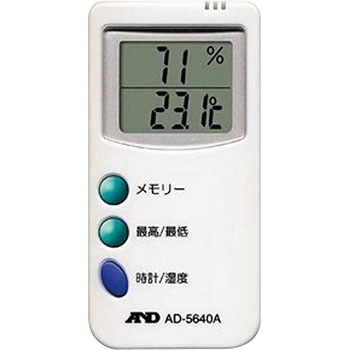 時計付デジタル温湿度計 A&D