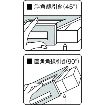 62113 一発止型定規アルミ 1個 シンワ測定 【通販モノタロウ】