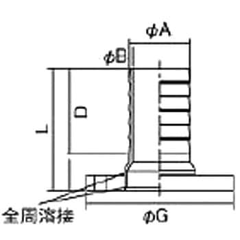 フランジ付きタケノコニップル(JIS10K) カナフレックス ホース継手