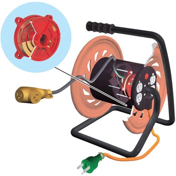 日動工業 日動工業 30mコードリール 100V抜け止め式コンセントドラム