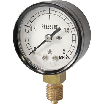 小型圧力計(A形立型・Φ50) 右下精器製造