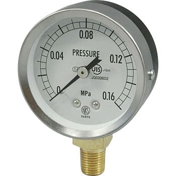 GS50-171-0.16MP 汎用型圧力計(A枠/立形)60Φ 長野計器 呼び AT 圧力レンジ 0～0.16MPa、接続ねじ R1/4、最小目盛 0.005MPa、1個 - 【通販