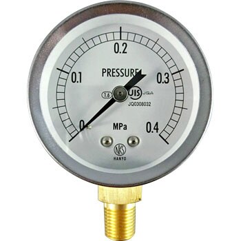 GS50-171-0.4MP 汎用型圧力計(A枠/立形)60Φ 長野計器 呼び AT 圧力レンジ 0～0.4MPa、接続ねじ R1/4、最小