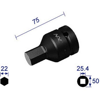 ヘキサゴンレンチソケット (差込角25.4mm)