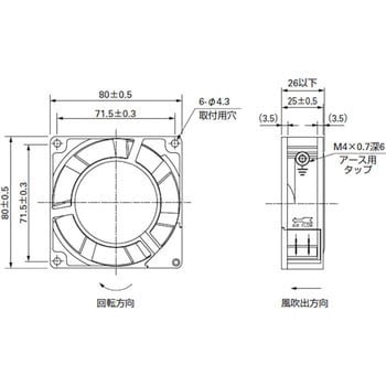 S109S050 SanACE ACファン(プラグコード付属) 1台 山洋電気 【通販