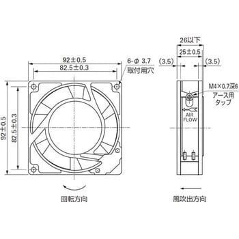 S109S091 SanACE ACファン(プラグコード付属) 1台 山洋電気 【通販