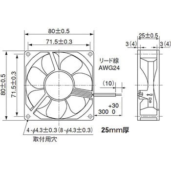 SanACE 標準DCファン 山洋電気 ファンモータ本体 【通販モノタロウ】