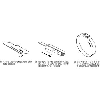 MTHS-C MLTタイプ 長尺ステンレススチールバンド用ヘッド 1袋(100個