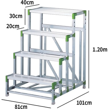 作業用踏台 エコシリーズ(アルミ製) 長谷川工業