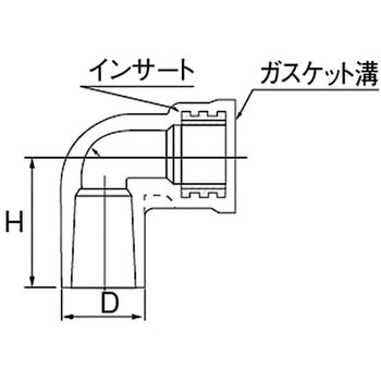 HI-TS インサート給水栓用エルボ セキスイ