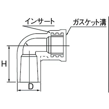 HI-TS インサート給水栓用エルボ セキスイ