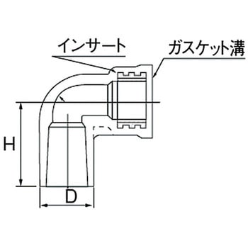 HI-TS インサート給水栓用エルボ セキスイ
