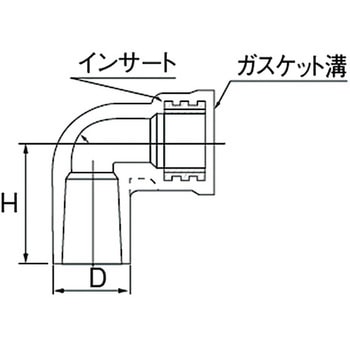 HI-TS インサート給水栓用エルボ セキスイ