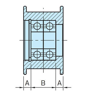 フランジ付プーリーアイドラー