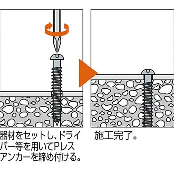 PP-5X35SP100 Pレスアンカーステンレス 1パック(100本) サンコーテクノ