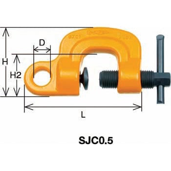 SJC2 スクリュー カムクランプ(J型) 1個 スーパーツール 【通販サイト