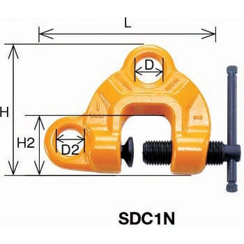 SDC0.5N スクリューカムクランプ(ダブル・アイタイプ) 1台 スーパー