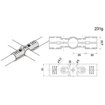 メタルジョイント 4方向ジョイントタイプ 厚さ2.6mm NSJ-4