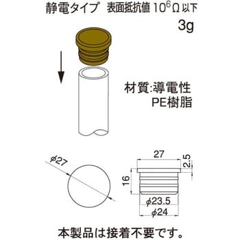 プラスチックジョイントキャップΦ28パイプ用(インナーキャップ)