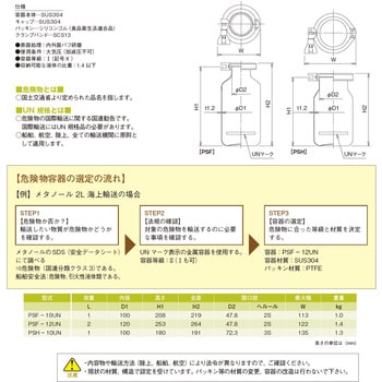 PSH-10UNS 危険物輸送容器 UNボトル 1個 日東金属工業 【通販サイト