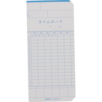 Time-card Seiko Precision Time Cards - Quantity (Sheets): 100 | MonotaRO  Thailand
