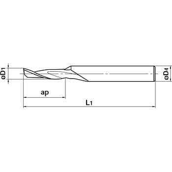 1枚刃アルミサッシ・木工用エンドミル(1LA)