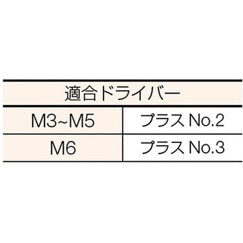 B751-0412 ナベ頭組込ねじ(三価クロメート・小形丸ワッシャー付) 1 