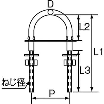 TUB-8 Uボルト ステンレス製 1個 TRUSCO 【通販サイトMonotaRO】