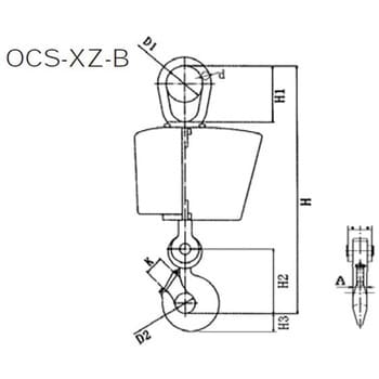 OCS-XZ-B-3 デジタル式 クレーンスケール 1台 イーグルクランプ 【通販
