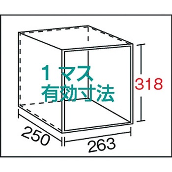 KC型区分棚887×262×1102横3列型3段 TRUSCO