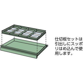 トラスコ中山 BM2型ワゴン用仕切板セット 深型 BM2-LST(4651782) JAN