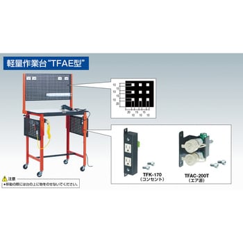 TFAE-0960C75 軽量作業用テーブル キャスター付 900X600X968 TRUSCO