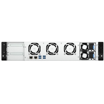 QNAP 2U 8ベイ 省スペース設計 Intel Atom プロセッサー C5125 搭載 冗長電源付きラックマウント型NAS TS-855eU-RP-8G QNAP