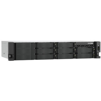 QNAP 2U 8ベイ 省スペース設計 Intel Atom プロセッサー C5125 搭載 冗長電源付きラックマウント型NAS TS-855eU-RP-8G QNAP