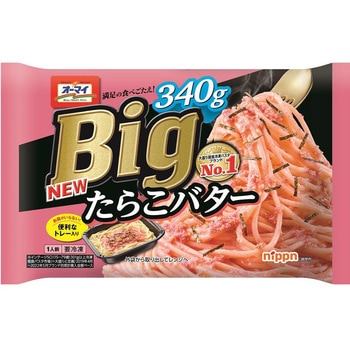 冷凍食品] オーマイ Big たらこバター 340g 1箱(340g×6個) ニップン 【通販モノタロウ】