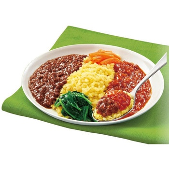 [冷凍食品] ニップン いまどきごはん 2種盛りキーマ&トマトカレー 300g ニップン