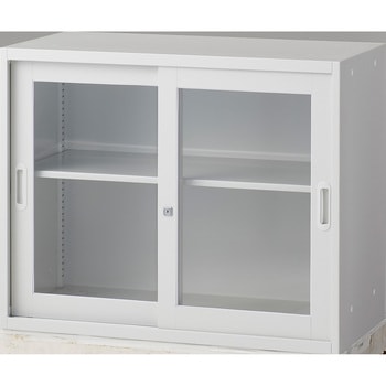 ユニット型壁面書庫(枠付ガラス引違い) TRUSCO