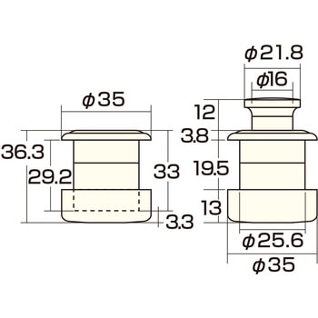 プッシュツマミ アイワ金属