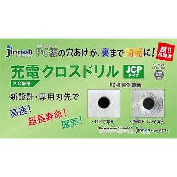充電クロスドリル PC板用 JCPタイプ 神王工業