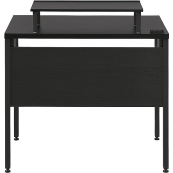 【モニター台付き】シンプルウッドデスク 幅80cm×奥行55cm ケーブル収納付き アイリスオーヤマ